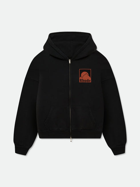 RHUDE Moonlight Badge Full-zip Hoodie Mens Apparel